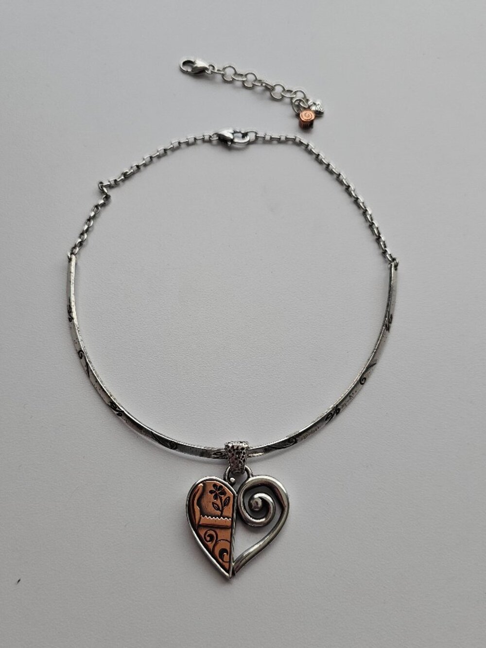 Vintage Retired Brighton "Pablo's Passion" Reversible Heart Collar Necklace